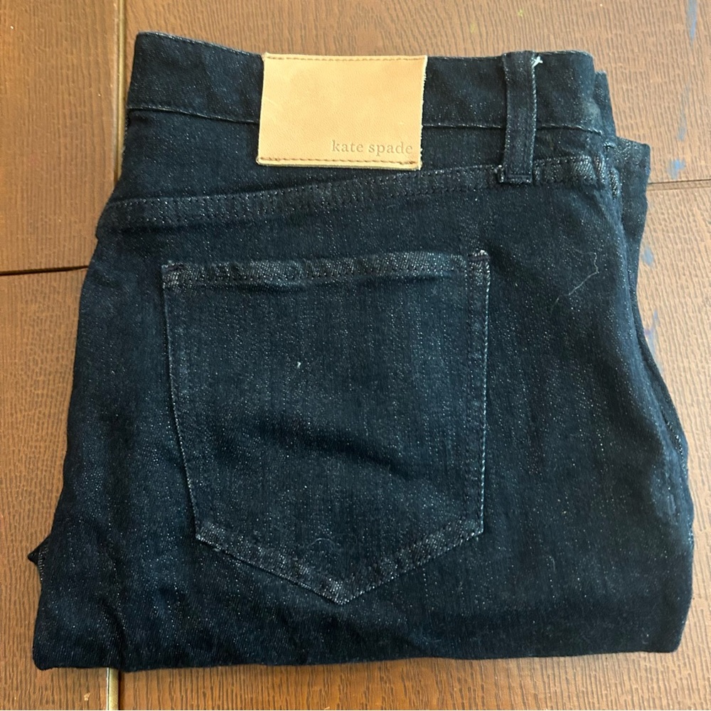 kate spade ♠️- lean denim jeans, dark wash, kate spade logo on rear. Size 30